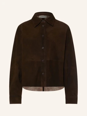 Obrázek produktu Minimum Kožený Overshirt Lucia tmavě hnědá