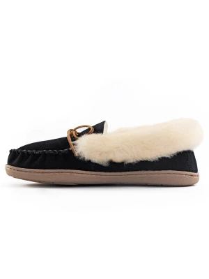 Obrázek produktu Minnetonka Mokasíny 'Alpinsheepskin' krémová / světle hnědá / černá