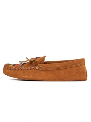 Obrázek produktu Minnetonka Mokasíny koňaková / červená / černá / bílá
