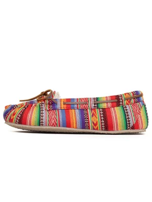 Obrázek produktu Minnetonka Pantofle 'Cally' modrá / žlutá / fialová / červená