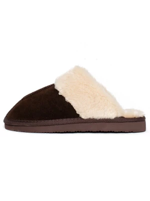 Obrázek produktu Minnetonka Pantofle 'Chesney Slide' krémová / hnědá