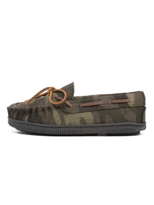 Obrázek produktu Minnetonka Polobotky 'Pile' zelená / khaki / tmavě zelená