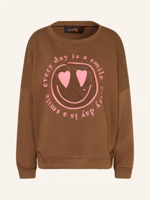 Obrázek produktu Miss Goodlife Oversized Mikina S Ozdobnými Kamínky hnědá / růžová
