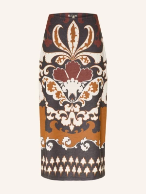 Obrázek produktu Miss Lagotte Jerseyová Sukně hnědá / režná / černá