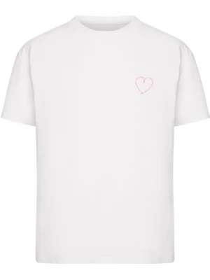 Obrázek produktu Miss Tee Tričko 'Hearts Line' pink / bílá