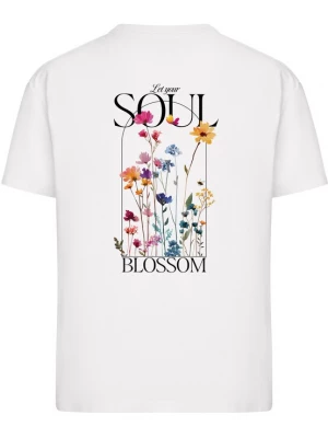 Obrázek produktu Miss Tee Tričko 'Let Your Soul Blossom' královská modrá / tmavě zelená / černá / bílá