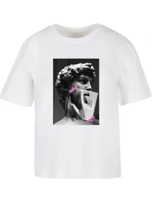 Obrázek produktu Miss Tee Tričko 'Tongues Out' šedá / světle růžová / černá / bílá