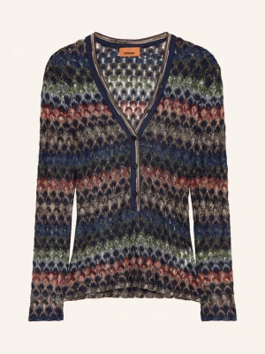 Obrázek produktu Missoni Pletená Blůza S Třpytivou Přízí tmavě modrá / červená / zelená