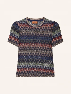 Obrázek produktu Missoni Úpletové Tričko S Třpytivou Přízí tmavě modrá / červená / zelená