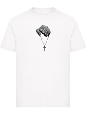 Obrázek produktu Mister Tee Tričko 'Faith Meets Strength' černá / bílá