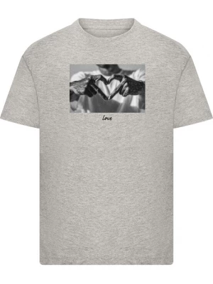 Obrázek produktu Mister Tee Tričko 'Heart Sign' šedý melír / černá / bílá