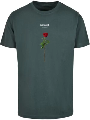 Obrázek produktu Mister Tee Tričko 'Lost Youth Rose'  jedle / tmavě zelená / krvavě červená / bílá