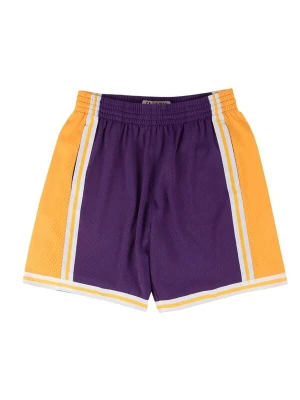 Obrázek produktu Mitchell & Ness Sportovní kalhoty 'Los Angeles Lakers' žlutá / tmavě fialová / bílá