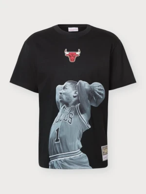 Obrázek produktu Mitchell & Ness Tričko 'NBA PLAYER BULLS - ROSE' šedá / červená / černá / bílá