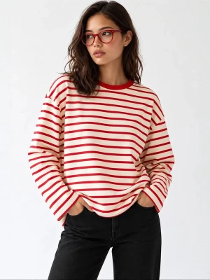 Obrázek produktu MixRay Mikina 'Sweatshirts' béžová / červená