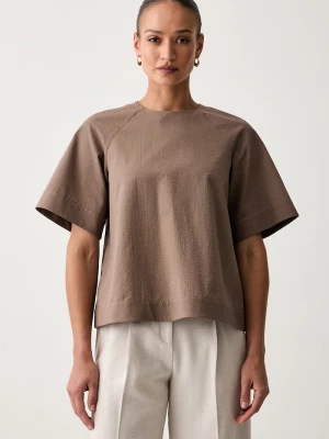 Obrázek produktu MM by Max Mara halenka dámská bavlněná RIDENTE hnědá