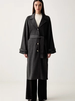 Obrázek produktu MM by Max Mara kabát dámský s viskózou MMLESPOSTO černá