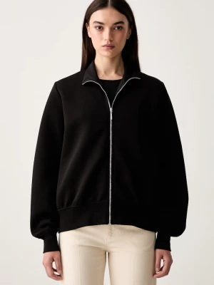 Obrázek produktu MM by Max Mara rozepínací mikina dámská bavlnou MMLVOLUME černá