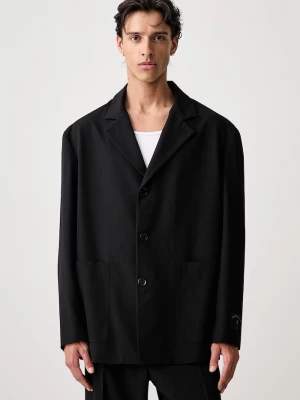 Obrázek produktu MM6 Maison Margiela jednořadé sako pánské s vlnou černá