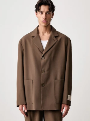 Obrázek produktu MM6 Maison Margiela jednořadé sako pánské s vlnou hnědá