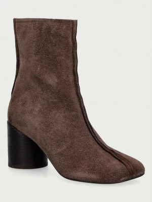 Obrázek produktu MM6 Maison Margiela kotníkové boty dámské semišové hnědá