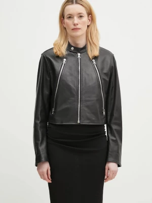 Obrázek produktu MM6 Maison Margiela Kožená bunda MM6 Maison Margiela černá
