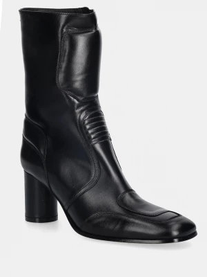 Obrázek produktu MM6 Maison Margiela Kožené kotníkové boty MM6 Maison Margiela černá