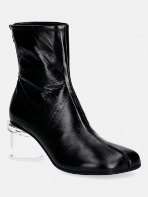 Obrázek produktu MM6 Maison Margiela Kožené kotníkové boty MM6 Maison Margiela černá