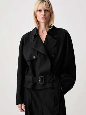 Obrázek produktu MM6 Maison Margiela krátký trenčkot dámský vlnou černá
