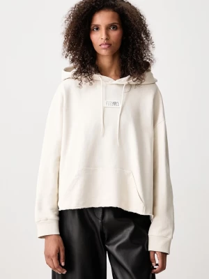 Obrázek produktu MM6 Maison Margiela mikina kapucí dámská bavlněná béžová