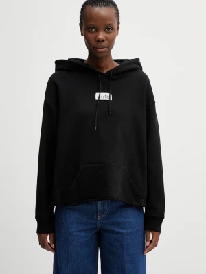 Obrázek produktu MM6 Maison Margiela mikina s kapucí dámská bavlněná černá