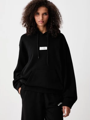 Obrázek produktu MM6 Maison Margiela mikina s kapucí dámská bavlněná černá