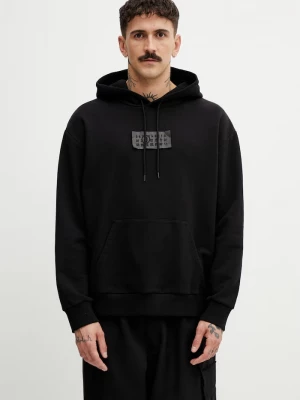 Obrázek produktu MM6 Maison Margiela mikina s kapucí pánská bavlněná černá