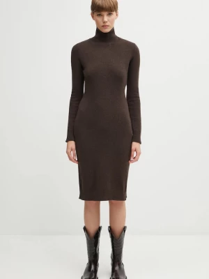 Obrázek produktu MM6 Maison Margiela Šaty s příměsí vlny MM6 Maison Margiela hnědá