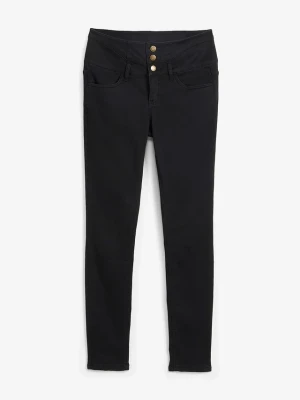 Obrázek produktu Modelujące jeansy termiczne o kroju skinny, high waist BonPrix czarny
