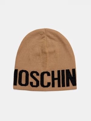 Obrázek produktu Moschino čepice dámská s příměsí vlny béžová