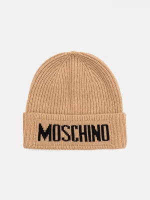 Obrázek produktu Moschino čepice pánská s příměsí vlny hnědá