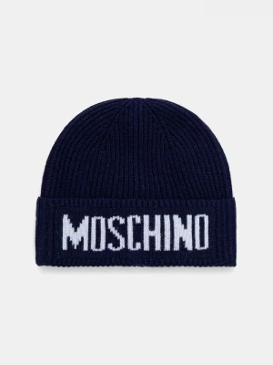 Obrázek produktu Moschino čepice pánská s příměsí vlny námořnická modř