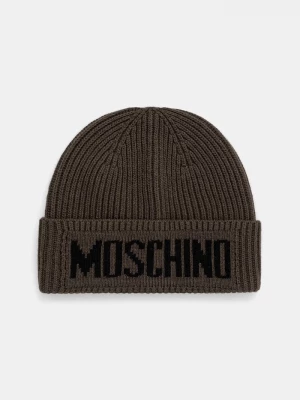 Obrázek produktu Moschino čepice pánská s příměsí vlny zelená