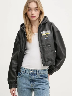 Obrázek produktu Moschino Jeans Kožená bunda Moschino Jeans černá