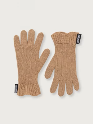 Obrázek produktu Moschino rukavice dámské s příměsí vlny béžová
