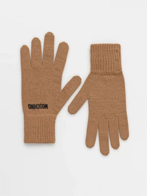 Obrázek produktu Moschino rukavice dámské s příměsí vlny hnědá