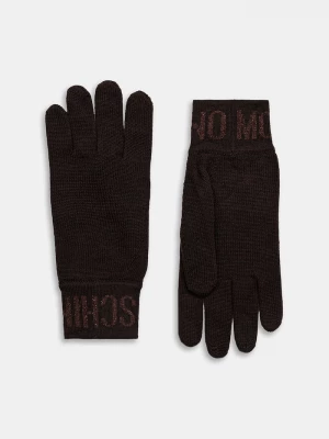 Obrázek produktu Moschino rukavice dámské s vlnou hnědá