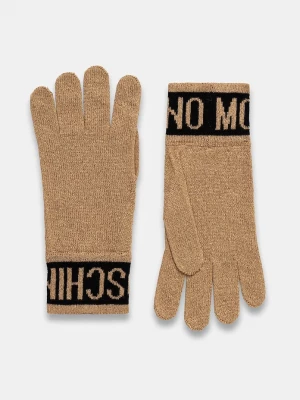 Obrázek produktu Moschino Rukavice z vlněné směsi Moschino zlatá