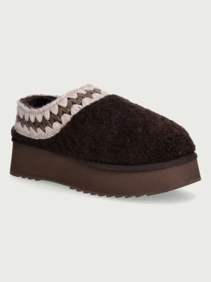 Obrázek produktu Mou pantofle dámské Platform Clog Curly Sheepskin hnědá
