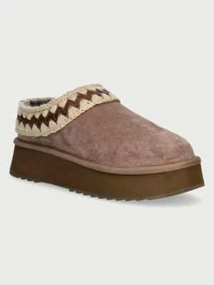 Obrázek produktu Mou pantofle dámské semišové Platform Clog Suede Leather St béžová
