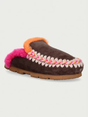 Obrázek produktu Mou pantofle dámské semišové Winter Bio Overstitching hnědá