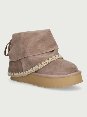 Obrázek produktu Mou Platform Boot Suede Folding sběhule dámské semišové béžová
