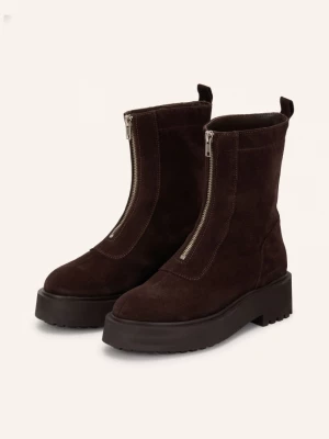 Obrázek produktu Mrs & Hugs Boots tmavě hnědá / stříbrná
