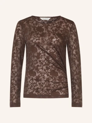 Obrázek produktu Msch Copenhagen Tričko S Dlouhým Rukávem Mschbrigetta Z Žakárového Úpletu tmavě hnědá